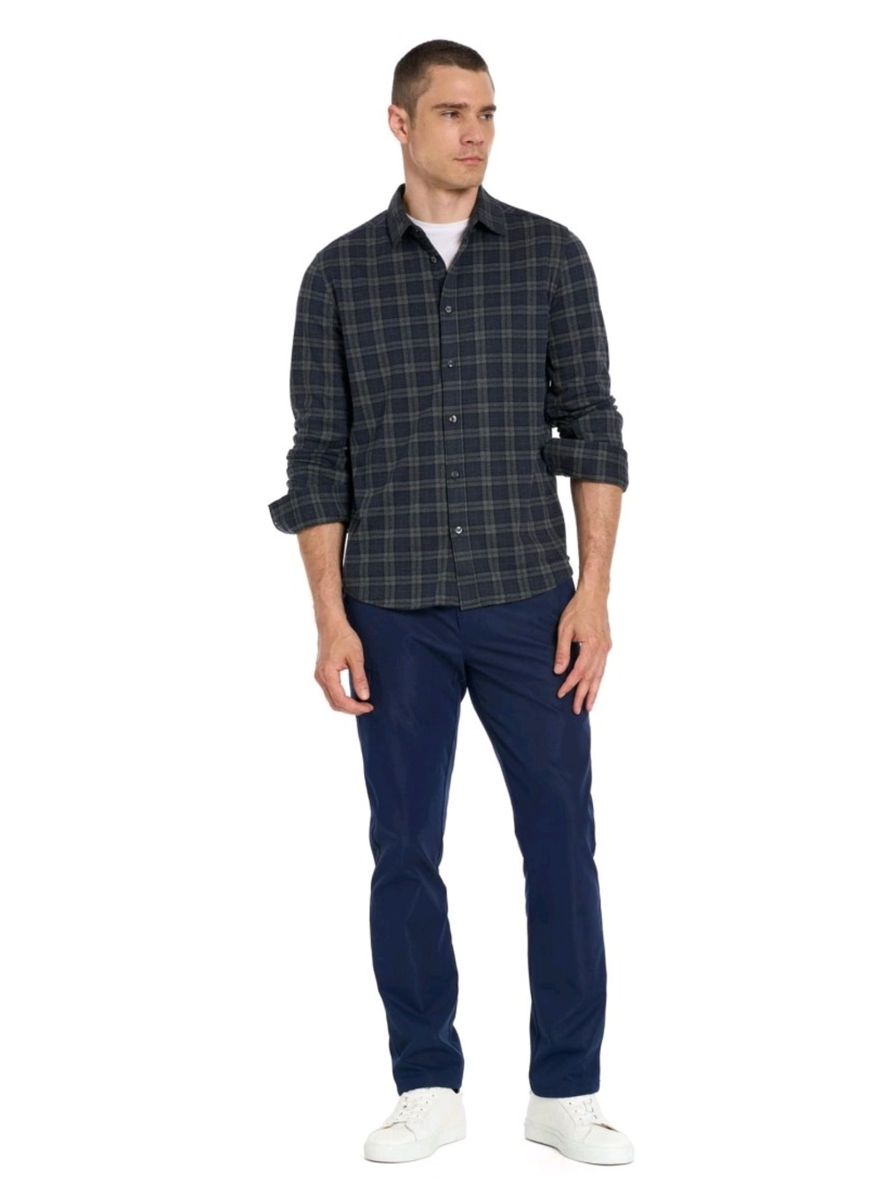 Van Heusen Long Sleeve Flannel Plaid Shirt